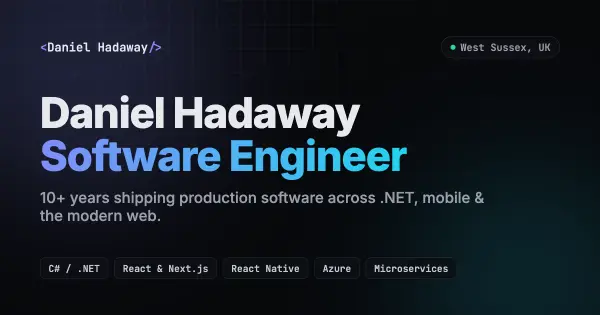 Daniel Hadaway's cover