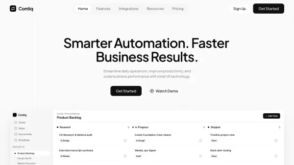 Contiq - AI Saas Framer Template
