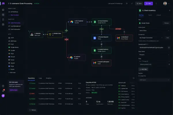 ECommerce API & Workflow Automation
